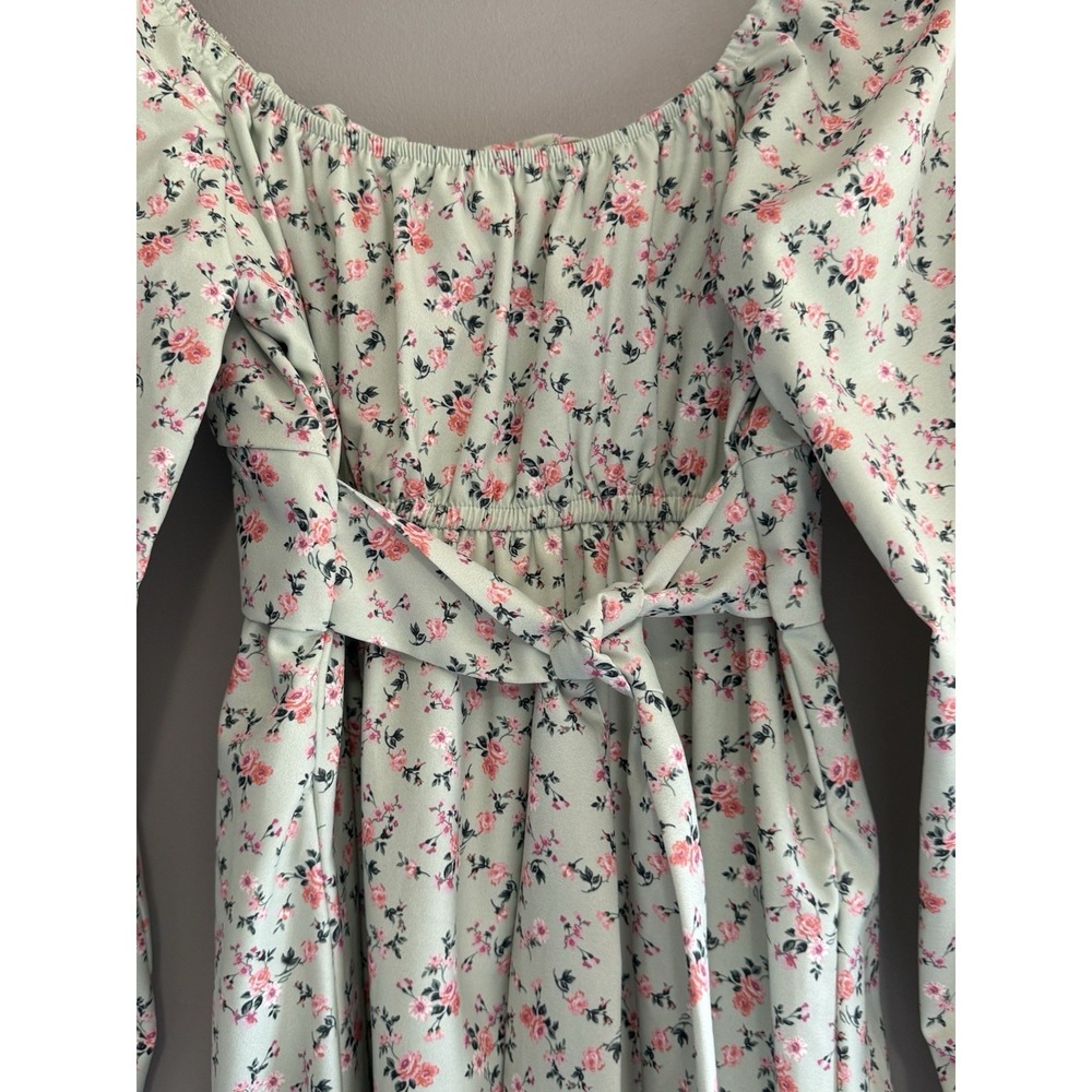 Altar'd‎ State Floral Dress Puff Sleeve Cottage Western Ruffled Cuff Short Large - Picture 7 of 16